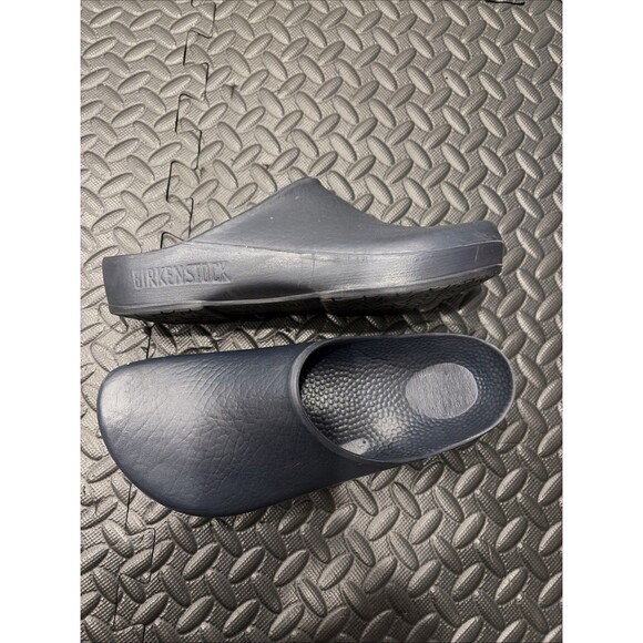Rare Birkenstock Classic Birkinstock Polyurethane Clog  Sz 5.5 Navy Blue Mule - Picture 2 of 5